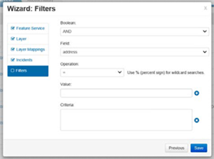Add a filter to the feature service