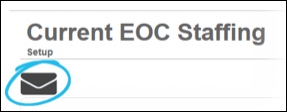 Notifications icon on a Current EOC Staffing board.