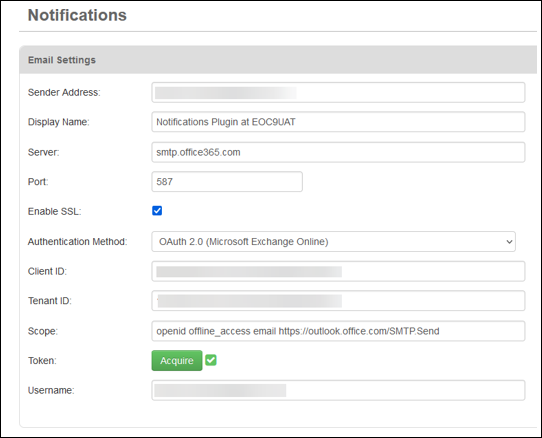 Notifications page.