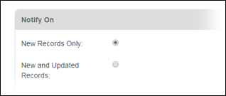 Notify On settings.