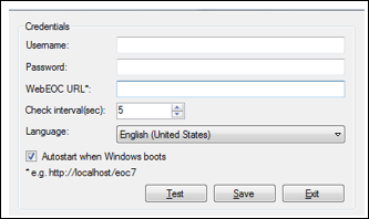 Settings window.