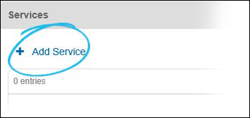 Add Service option