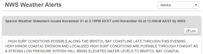 NWS Weather Alerts Page