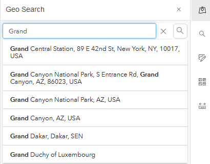Geo Search Screenshot